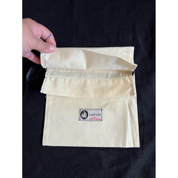 Lanvin Drawstring Dustbag Ivory 100% Cotton 13.5" X 7.5'' - Picture 7 of 7